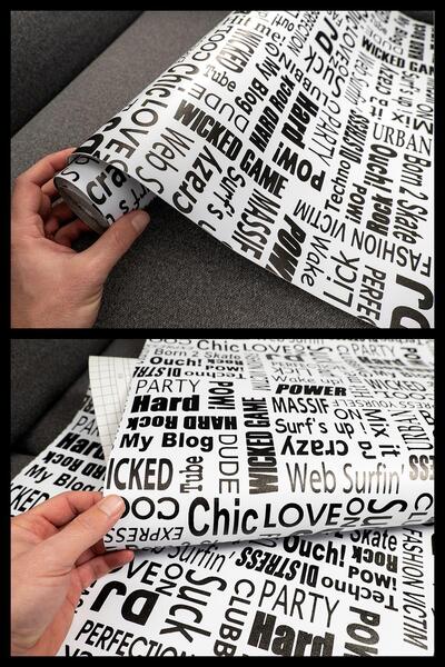 Ecce Patterned Self Adhesive Coating Foil 45 CM X 1 Mt ELF041