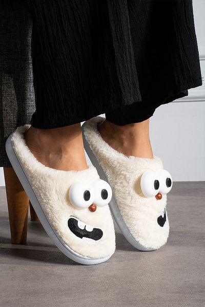 ALTUVATEKS Orthopedic Sole - Silent and Sliding Figured Slippers Home Slippers