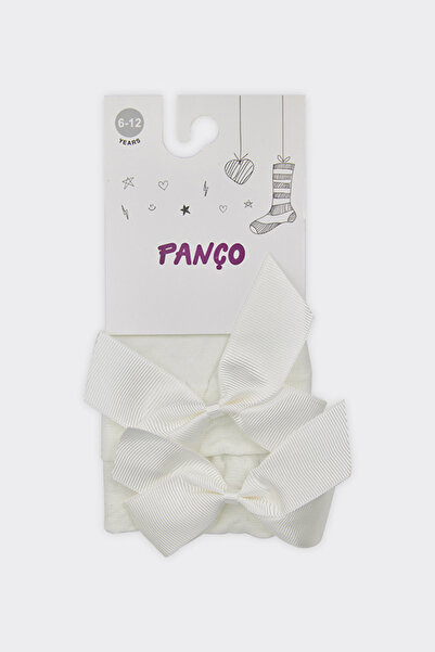 Panço Kız Çocuk Kemik Rengi Dizaltı Çorap