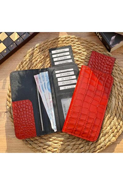 GoGoPlus Long Card Holder Genuine Leather Unisex Wallet