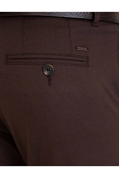 Pierre Cardin Brown Slim Fit Canvas Trousers 50227424-Vr029