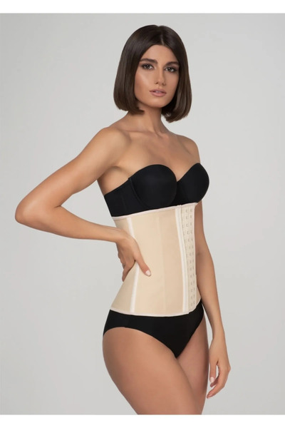 BelFit Black-Skin Colored 4-Stage and 3-Zone Effect Gathering Strapless Latex