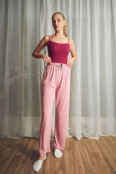 Fulla Moda Model de inimă - Pantaloni de pijama cu talie elastică