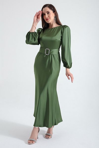 Khaki green prom dress store