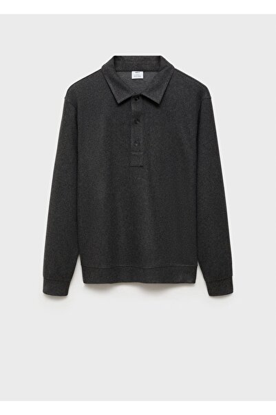 MANGO Man Regular kesim polo kumaş sweatshirt
