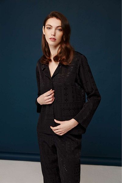 Bonnie Clyde Set pijamale negre pentru femei - 0BC.S2.U4.Bb3.0Ao.Tn0.I.1DnAi7.Ne.24.BC