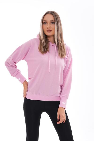 ŞİMAL Γυναικείο φούτερ με κουκούλα με λεπτομέρεια εκτύπωσης στο πλάτη 255040 -