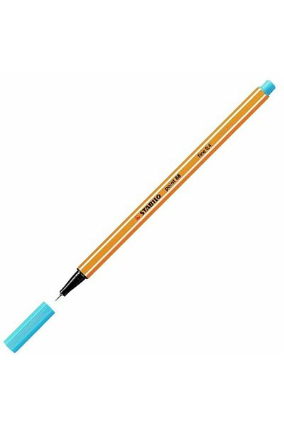 Stabilo 0.4 mm Turquoise Blue Thin Pen - 88 Point, Pack of 10