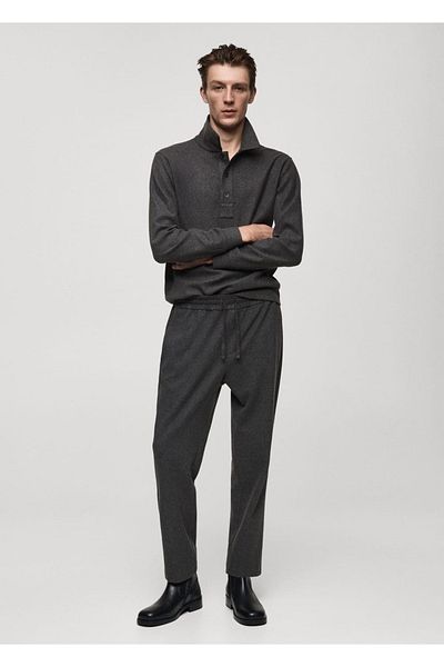 MANGO Man Παντελόνι Jogger με κορδόνια φανέλας