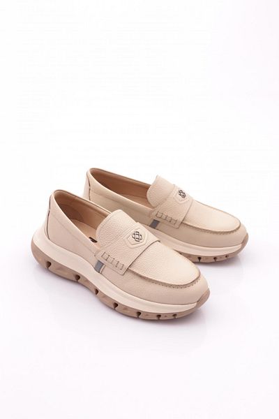 DGN Ανδρικά παπούτσια Comfort με ρίγες μπεζ 69683617