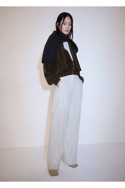 MANGO Woman Corduroy Bomber Jacket