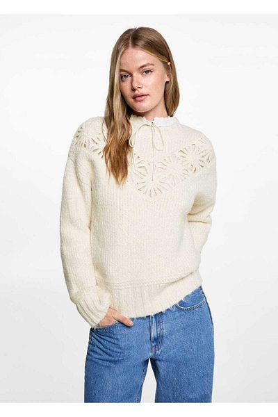 Mango Teen Pulover tricotat cu flori