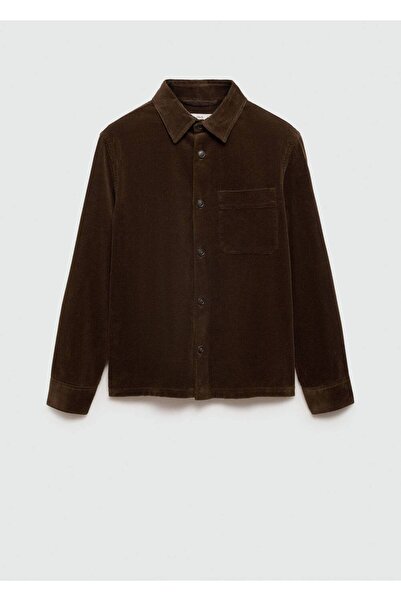 MANGO Man Cepli fitilli kadife gömlek ceket