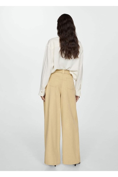 MANGO Woman Desenli fiyonklu elbise