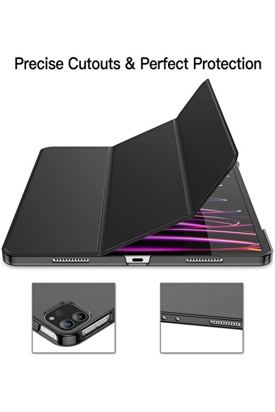 JETech Case for iPad Pro 12.9-Inch (2022/2021, 6th/5th Gen) - Black