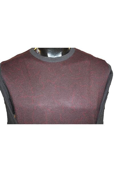 Diandor Men's Crew Neck Knitwear Sweater 2325073   - Claret Red