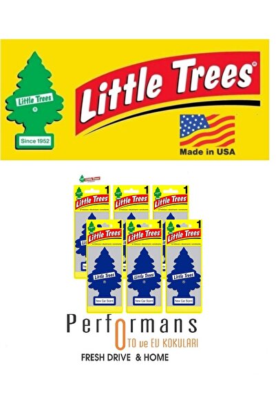 Car Freshner Little Trees New Car Scent - Yeni Araba Oto Kokusu 6 Adet