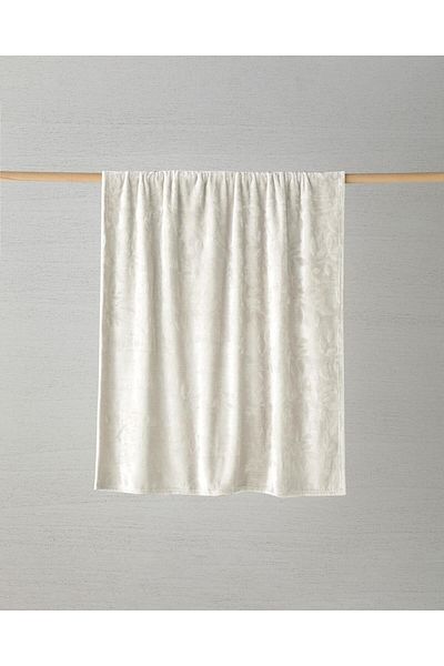 English Home Ramona Jacquard Cream Blanket - 120X160 cm Supersoft Tv