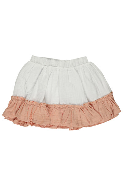 Panço Kız Beyaz Dokuma Etek