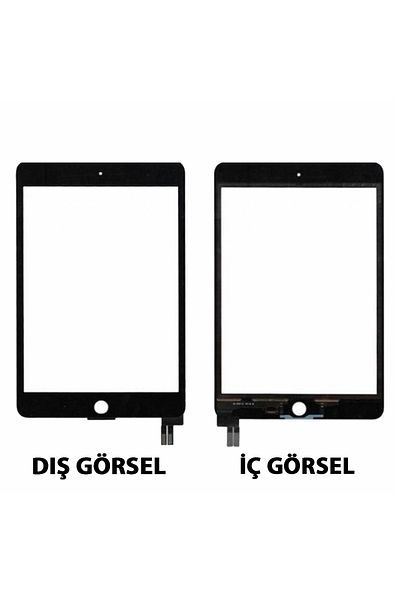 Nettech Teknonet iPad Mini 5 Compatible Touch Lens Oca Frame - Black