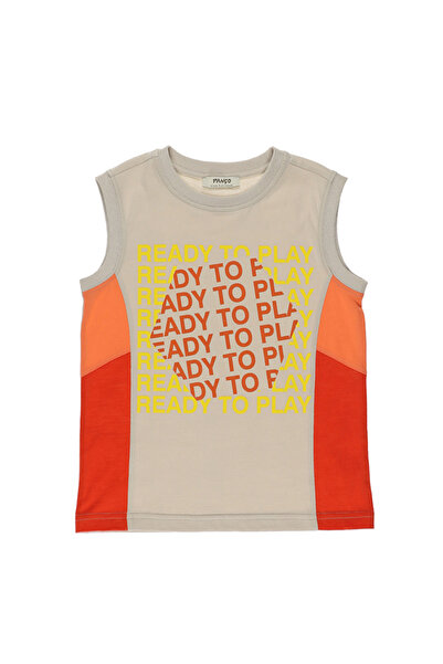 Panço Erkek Bej Örme Yuvarlak Yaka Atlet