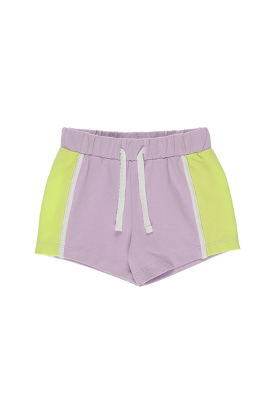 Panço Kız Bebek Örme Lila Şort
