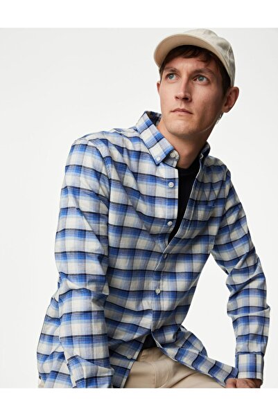 Marks & Spencer Saf Pamuklu Uzun Kollu Oxford Gömlek