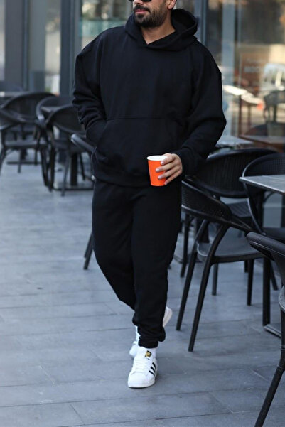 ruNadeS Ανδρικό Σετ Φούτερ Oversize Kangaroo Pocket Leg - Home Wear