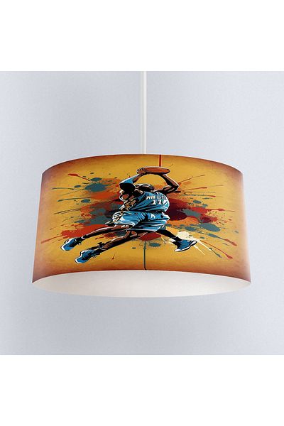 Else Dekor Basketball Player Patterned Boy's Room Pendant Chandelier Model