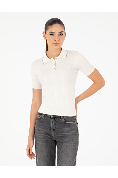 Pierre Cardin Εκρού Πουλόβερ Στενής Γραμμής 50285090-VR019