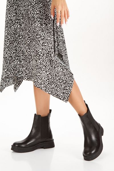 PASSAGE SHOES Γυναικείες μπότες Chester από γνήσιο δέρμα σουέτ ελαστικές 5097