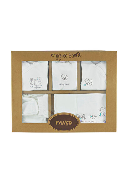 Panço Yenidoğan Baskılı Ekru 10'lu Yenidoğan Set