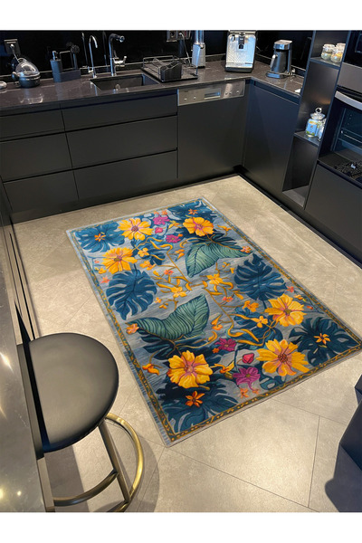 Rugs Modern Halı Συλλογή Paris Μοντέρνο διακοσμητικό χαλί με μπλε και κίτρινα...