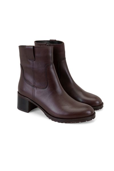 Desa Women's Brown Heeled Leather Boots