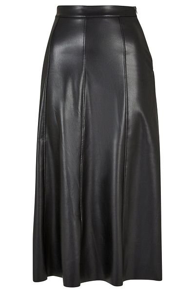 Urban Classics Damen Ladies Synthetic Leather Midi Skirt