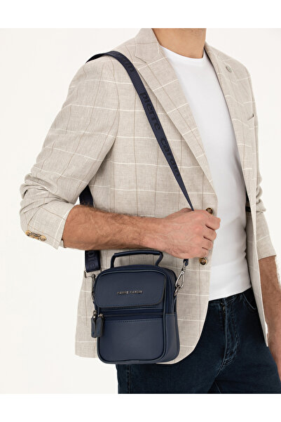 Pierre Cardin حقيبة يد بحزام باللون الأزرق الداكن للرجال 50286600-VR033