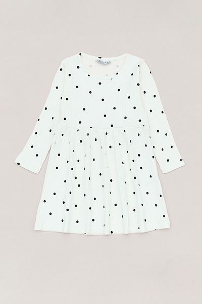 Fulla Moda Rochie pentru fetiță cu nervuri cu buline