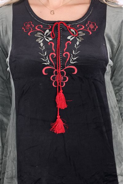 mervemoda ΓΥΝΑΙΚΕΙΟ ΜΑΚΡΙΜΑΝΙΚΟ ΒΕΛΟΥΔΙ ΦΟΡΕΜΑ
