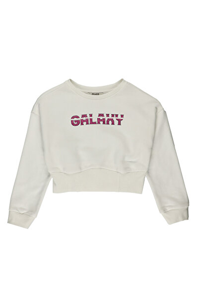 Panço Kız Çocuk Parlak Baskı Detaylı Sweatshirt
