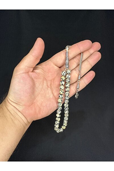 Anemore Collection JASPER TAŞI BENEKLİ DOĞALTAŞ TESBİH KÜRE KESİM 8MM T-550