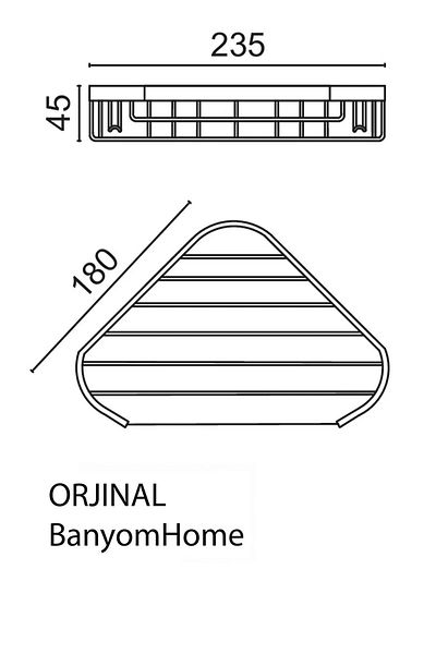 ÇELİK BANYO Oțel inoxidabil negru mat Eda 1 bucată 18x18 cm Suport șampon Raft pentru baie