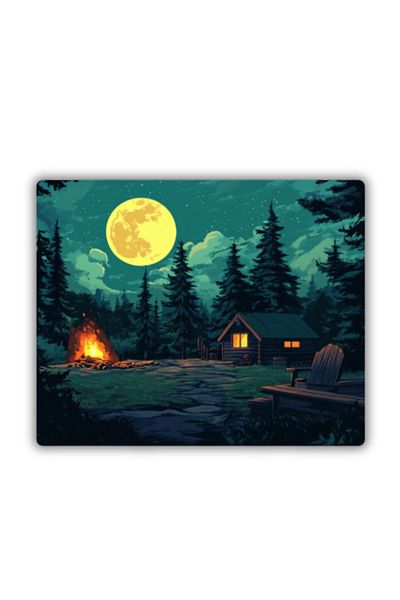 lili hediyelik Night Nature Pattern Mouse Pad 22x18 cm