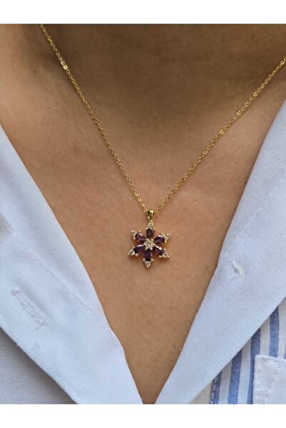 Home Çelik Mor Lotus Çiçeği Kolye