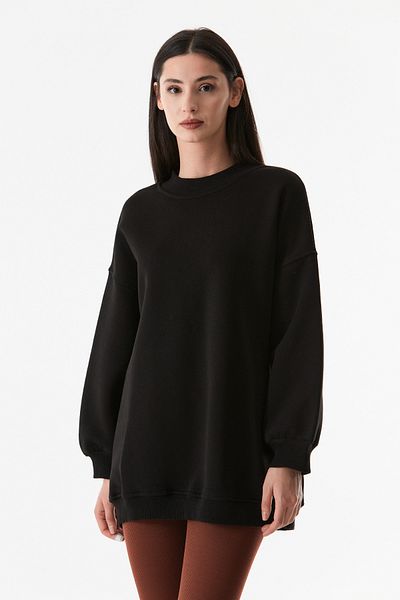 Fulla Moda Основен суичър с кръгло деколте