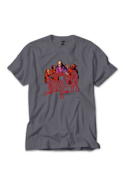 Z zepplin Γκρι μπλουζάκι Death Scream Bloody Gore Group