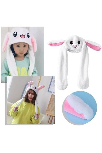 Bade Hediyelik Rabbit Hat Plush Playmate Moving Ears