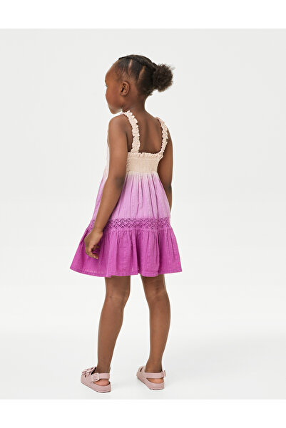 Marks & Spencer Saf Pamuklu Askılı Elbise (2-7 Yaş)