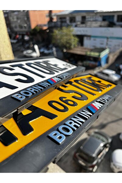 BMASTORE06 Bma Born In M Town Enjeksiyon Baskılı Oto Plakalık (1 TAKIM, 2 ADET)