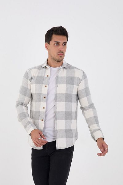 jack carisma Lumberjack Checked Slim Fit Men's Shirt