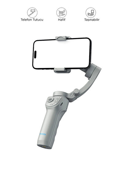 Genel Markalar Gri Çok Amaçlı Gimbal Özellikli Tripod Selfie Çubuğu